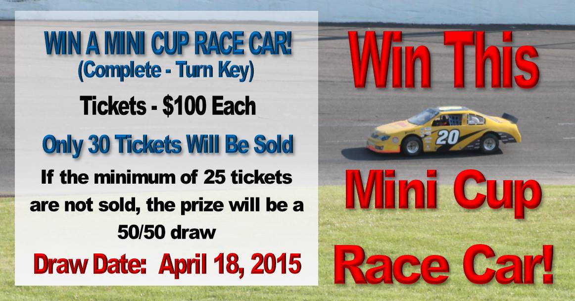 Eastern Mini Cup Series Launch Race Car Raffle and 50/50 Draw – Tim's Corner  Motorsports